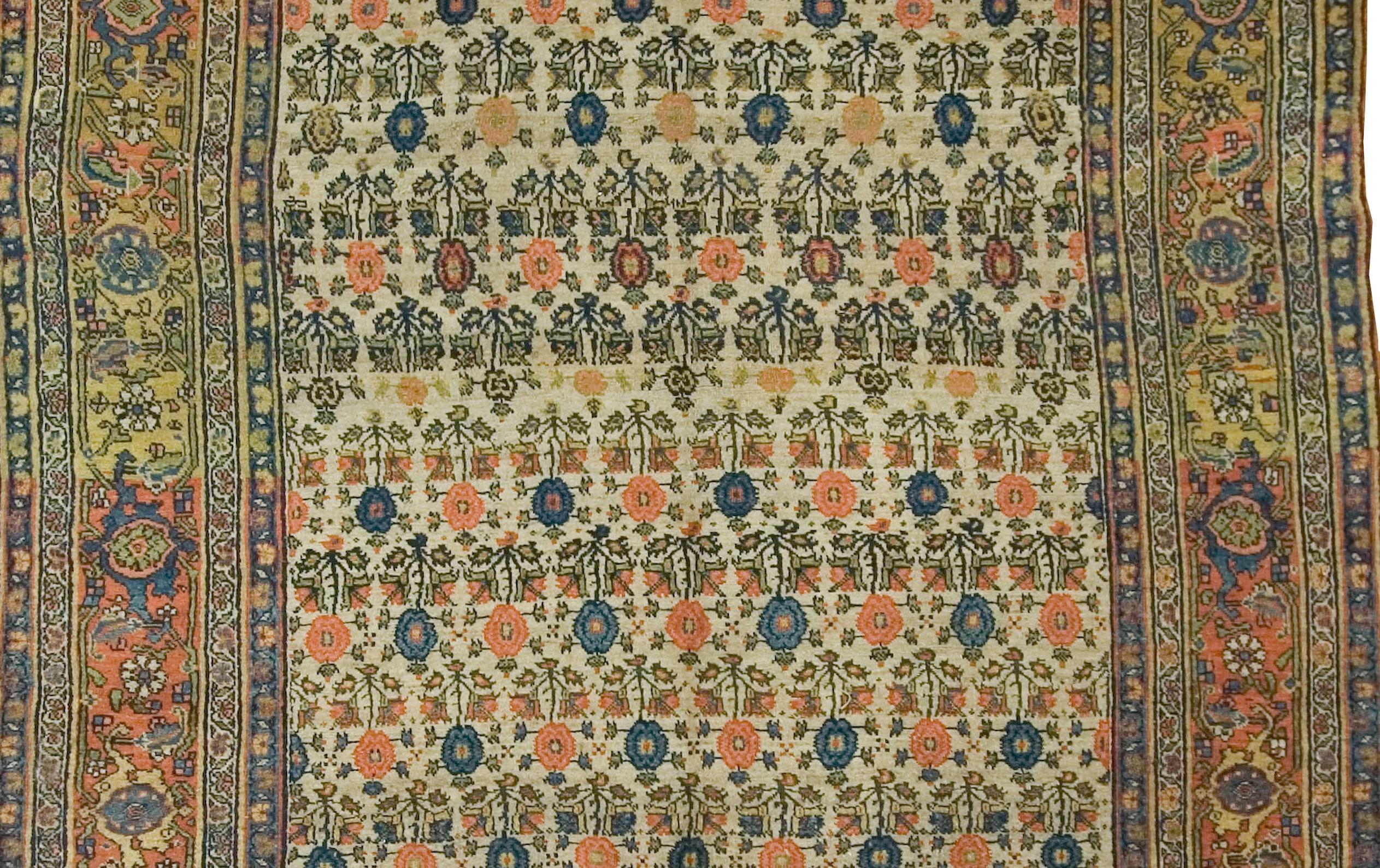 Antique Persian Bidjar Gallery, Runner  6'6x13'8 For Sale 1