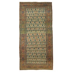 Galerie persane ancienne Bidjar, tapis de couloir  6'6x13'8