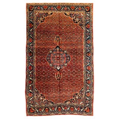 Antique Persian Bidjar Classical Medallion Herati Design Hand-knotted Wool Rug Antique Persian Bidjar Classical Medallion Herati Design Hand-knotted Wool Rug