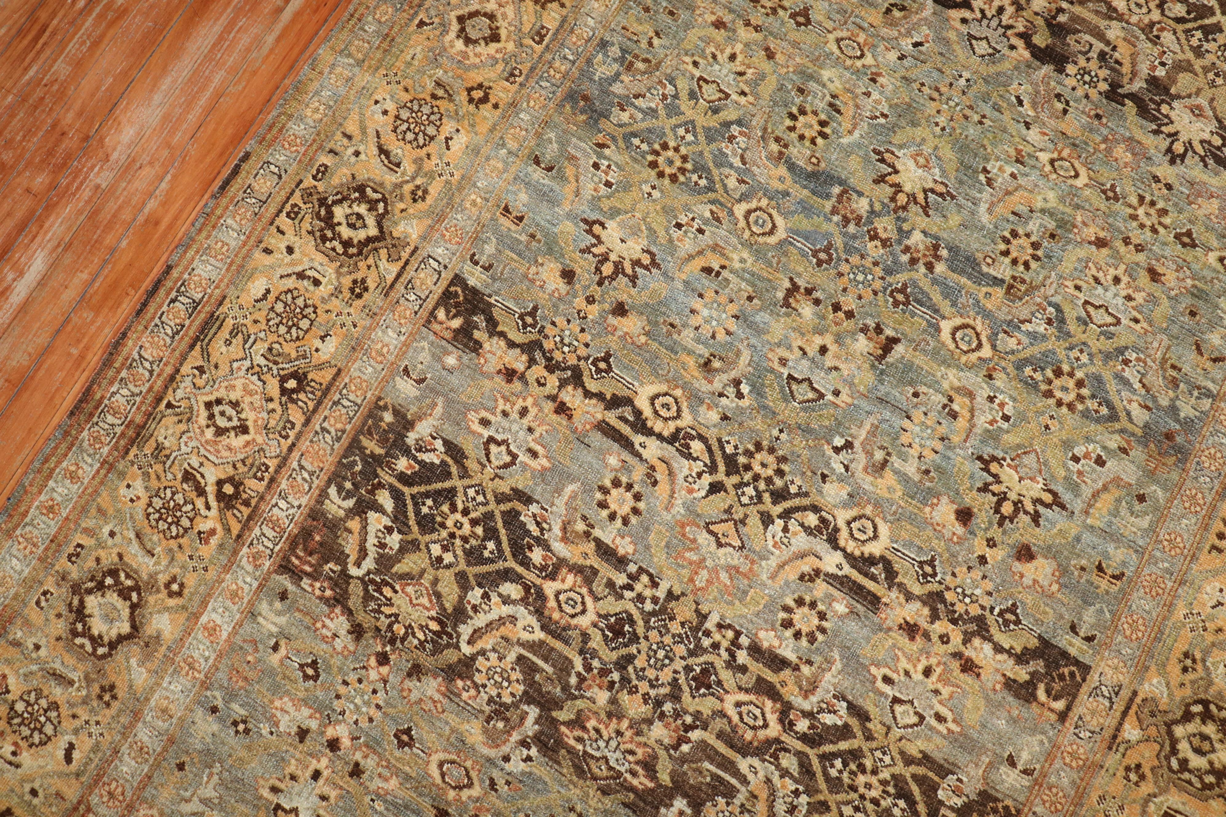 Wool Antique Persian Bidjar Intermediate Rug For Sale