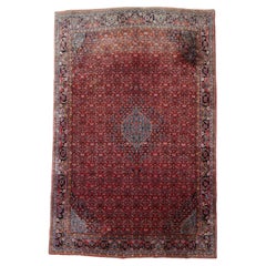 Antique Persian Bidjar "Iron Rug" with Medallion 7.5' x 10.11', 1920 - 1C1210