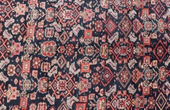 Antique Persian Bidjar Long Gallery Rug with All-Over Sub-Geometric Design