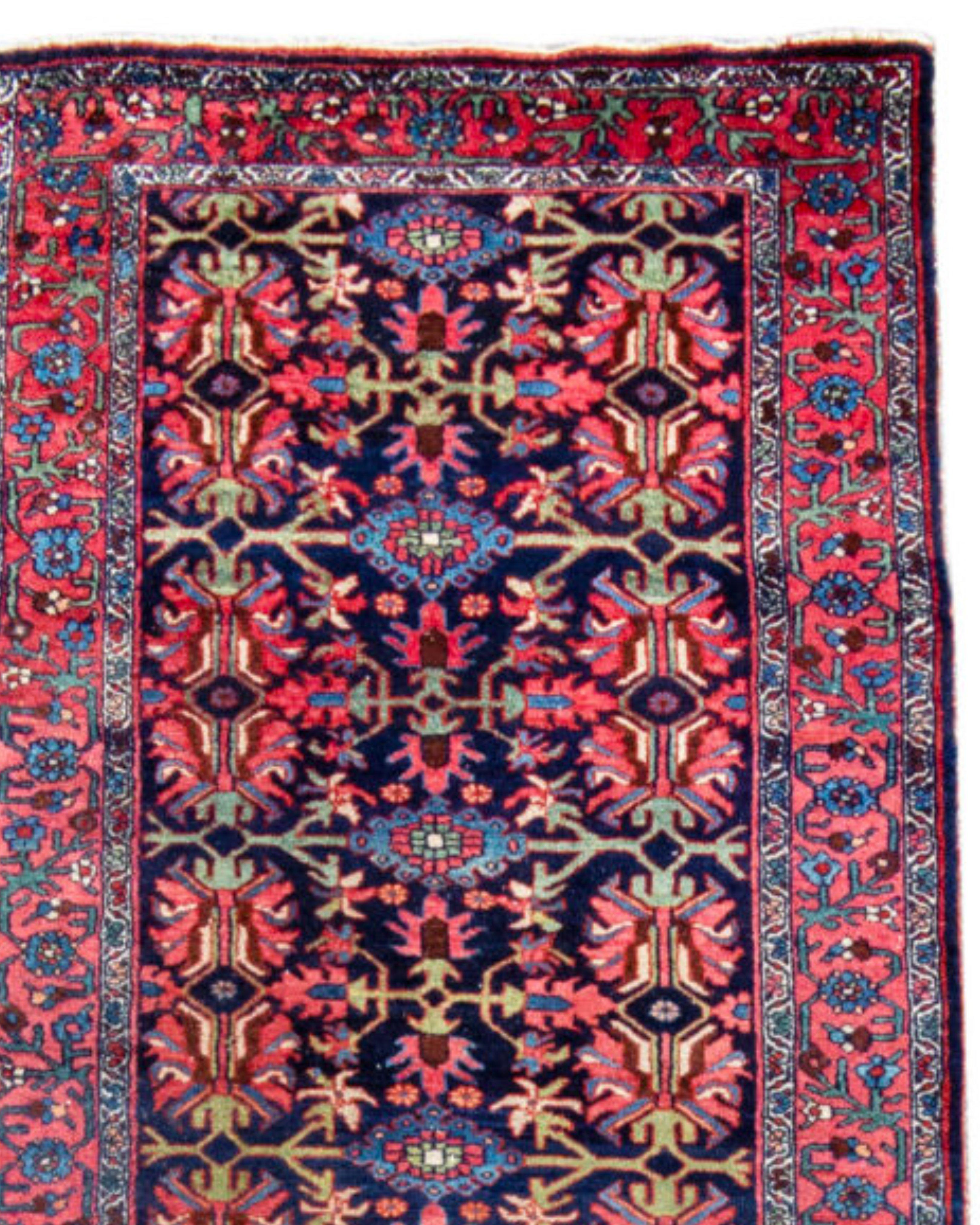 Hand-Knotted Antique Persian Bidjar Long Runner, Early 20th Century For Sale