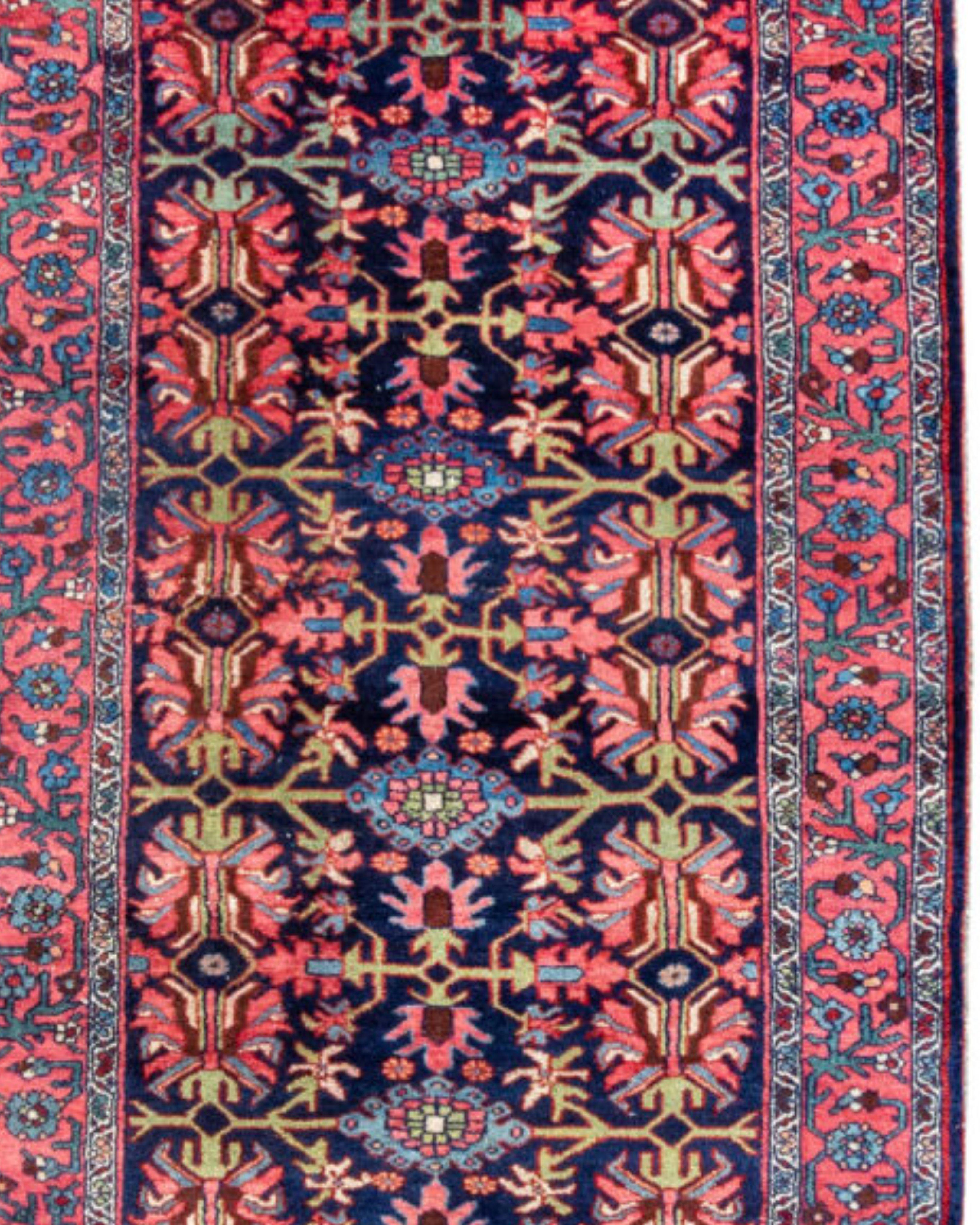 Antique Persian Bidjar Long Runner, Early 20th Century In Excellent Condition For Sale In San Francisco, CA