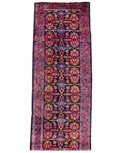 Antique Persian Bidjar Long Runner, Early 20th Century