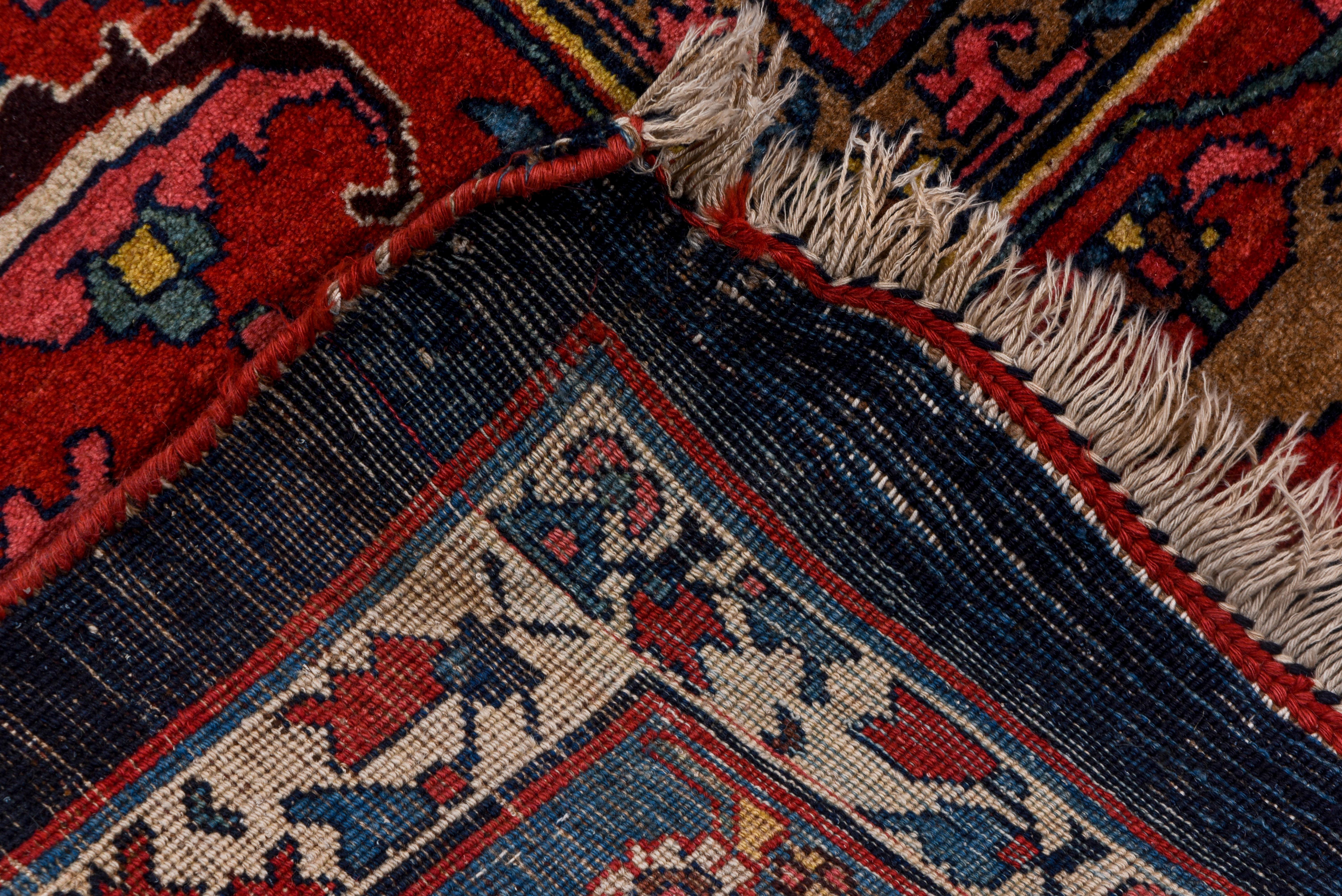 Antique Persian Bidjar Mansion Carpet, Navy Field, circa 1910s For Sale 1