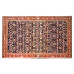 Tapis persan ancien Bidjar Oriental, de taille normale, avec fleurs 