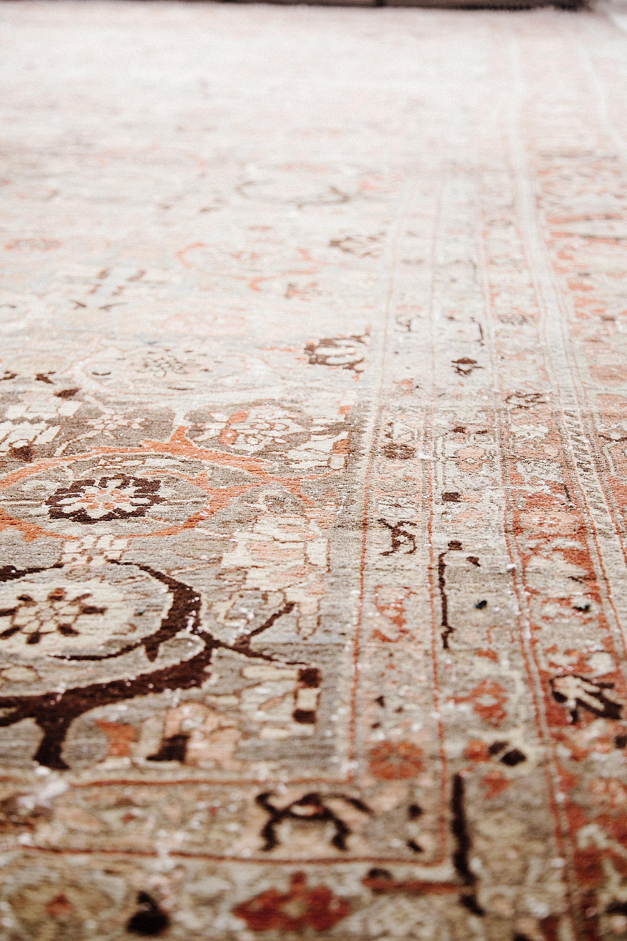 Hand-Knotted Antique Persian Bidjar Rug 26521 For Sale