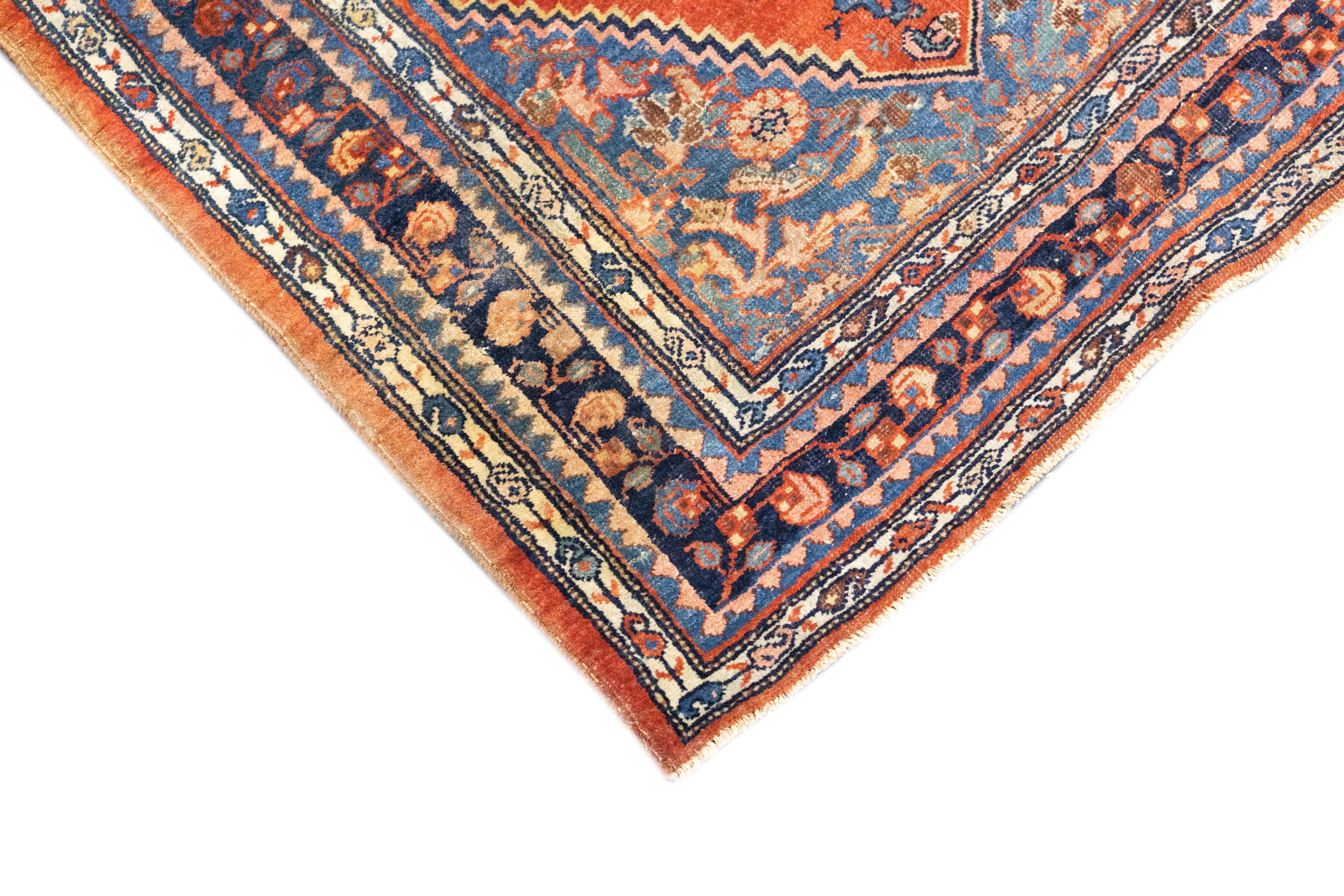 Hand-Knotted Antique Persian Bidjar Rug 2'8'' x 4'1'' For Sale