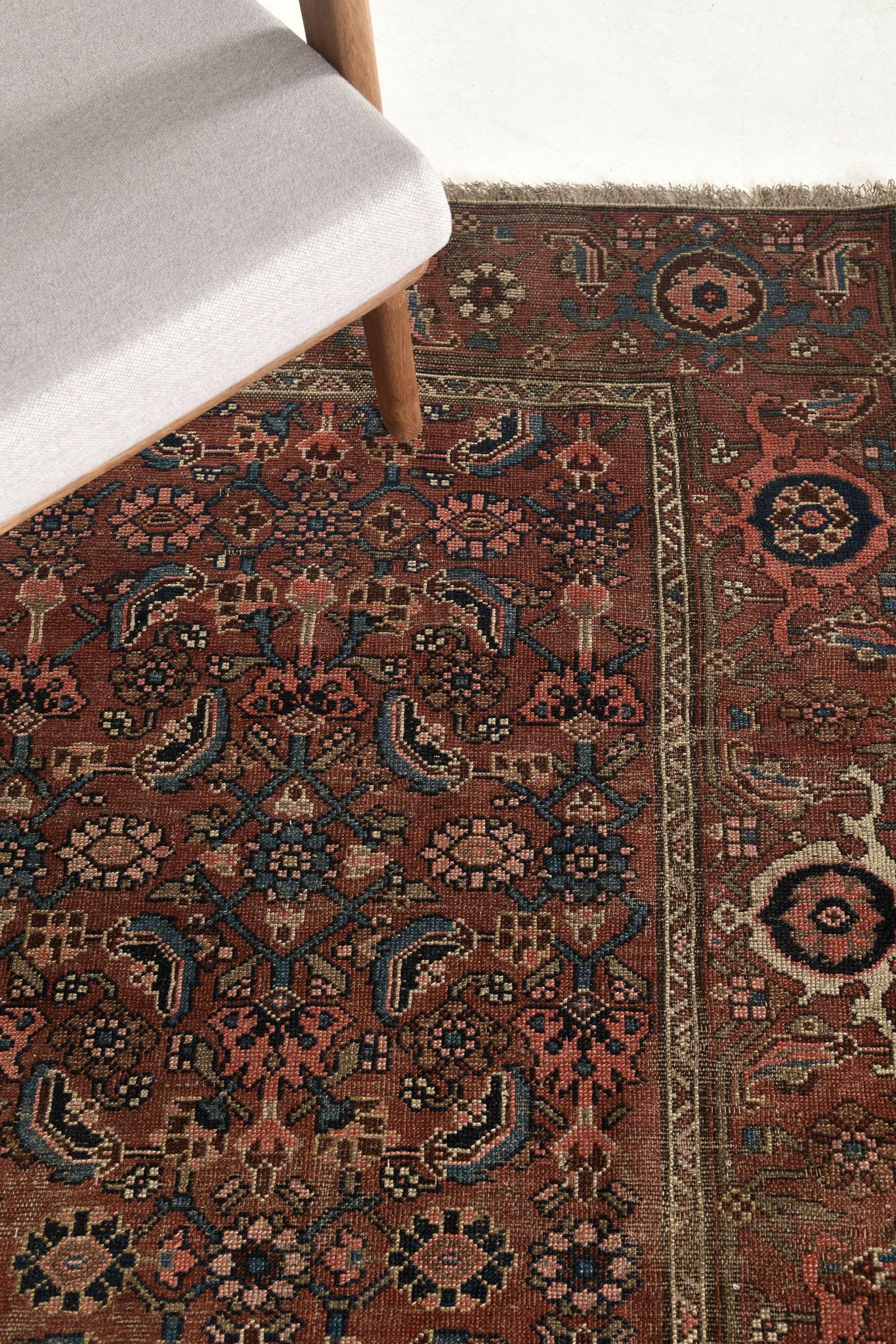 Antique Persian Bidjar Rug 30776 In Good Condition For Sale In WEST HOLLYWOOD, CA