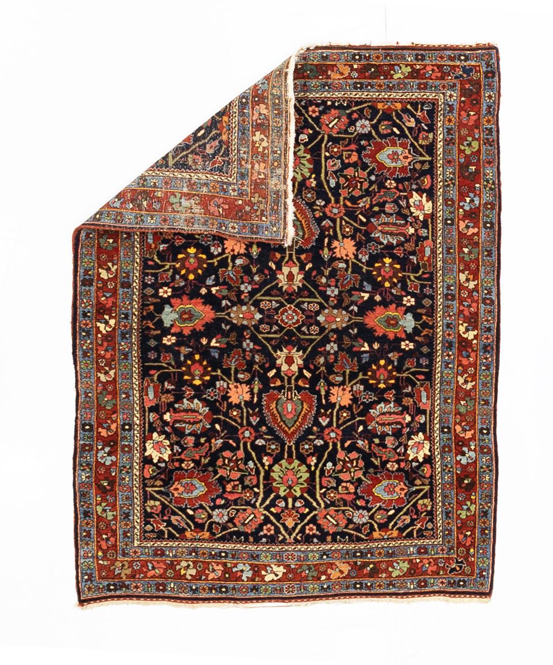 Antiker persischer Bidjar-Teppich 3'7