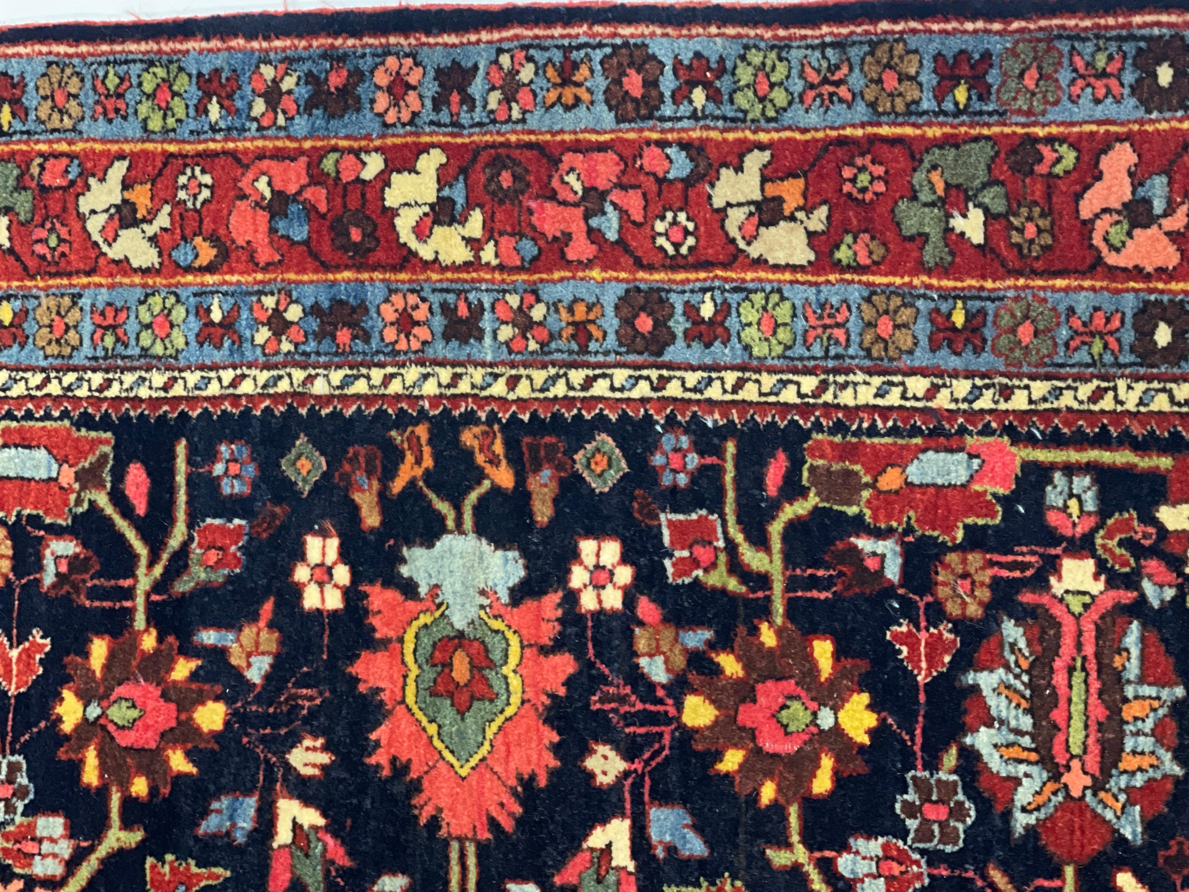 Antiker persischer Bidjar-Teppich 3'7