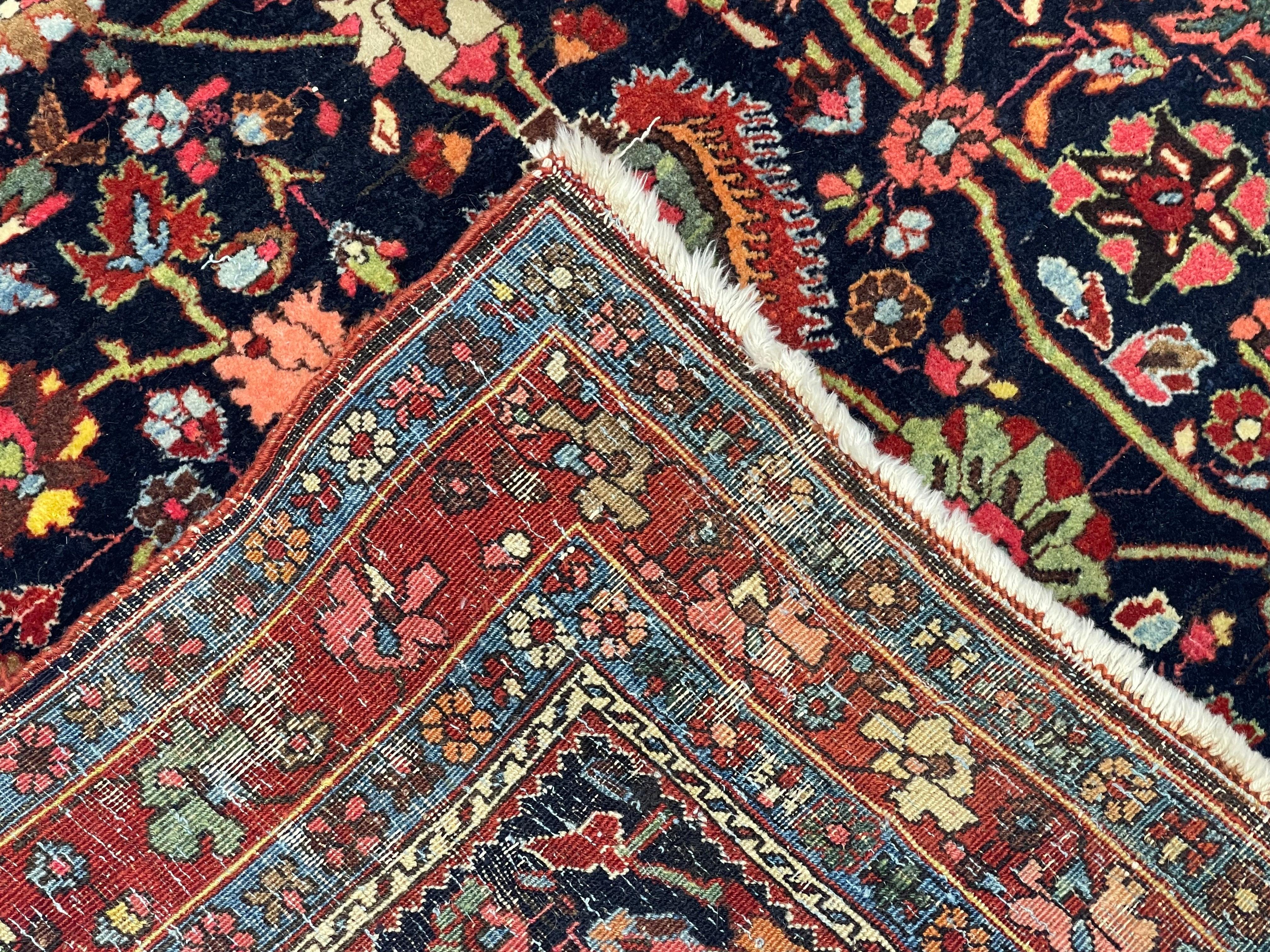 Antiker persischer Bidjar-Teppich 3'7