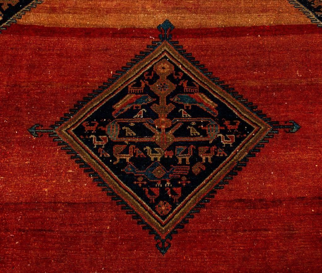 19th Century Antique Persian Bidjar Rug, 6.1' x 4.11' For Sale