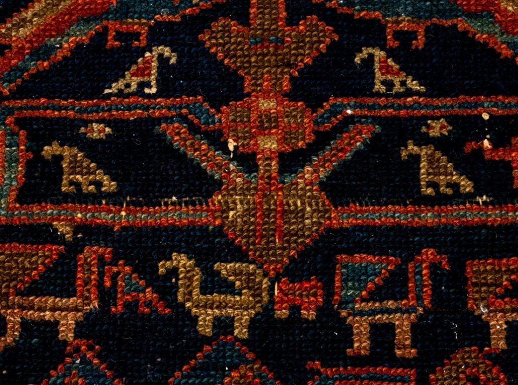 Wool Antique Persian Bidjar Rug, 6.1' x 4.11' For Sale
