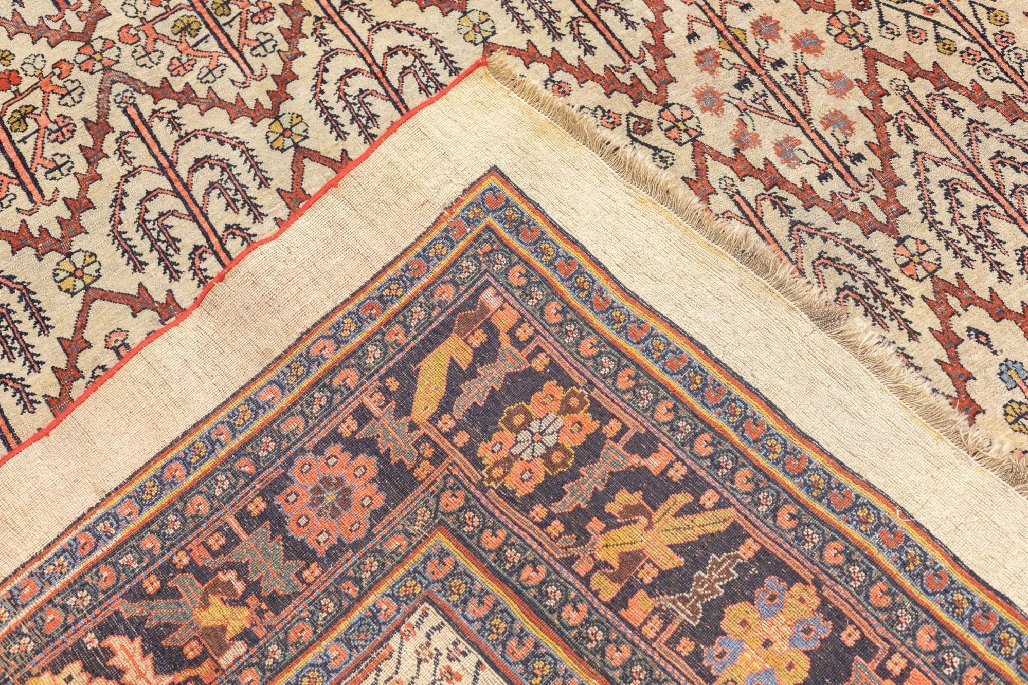 Tapis persan ancien Bidjar 7'9'' x 11'2'' en vente 1