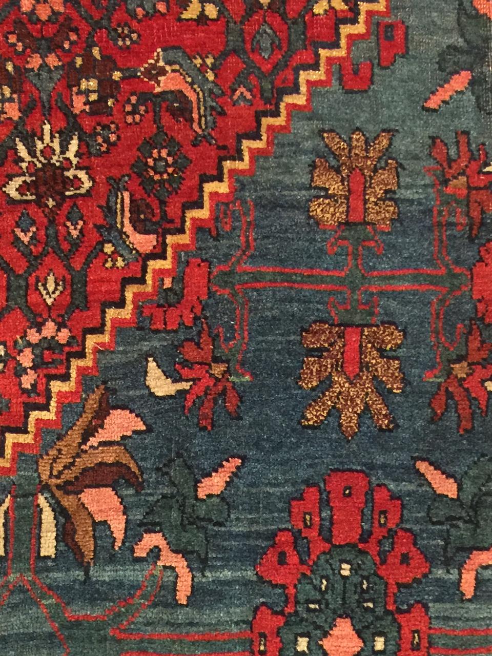 Hand-Woven Antique Persian Bidjar Rug, 7'9 x 12'2 For Sale