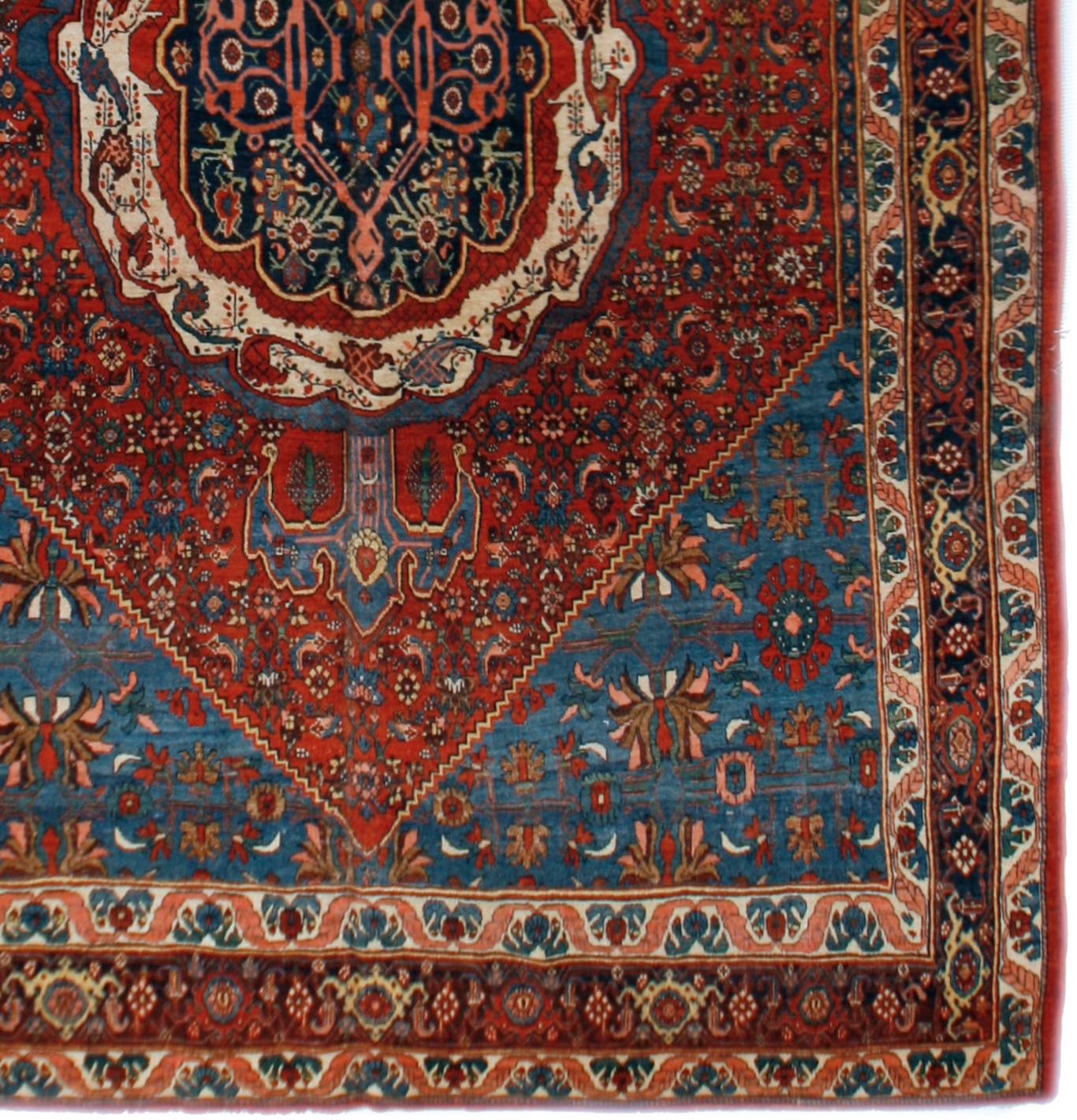 Tappeto antico persiano Bidjar, 7'9 x 12'2 in vendita 1