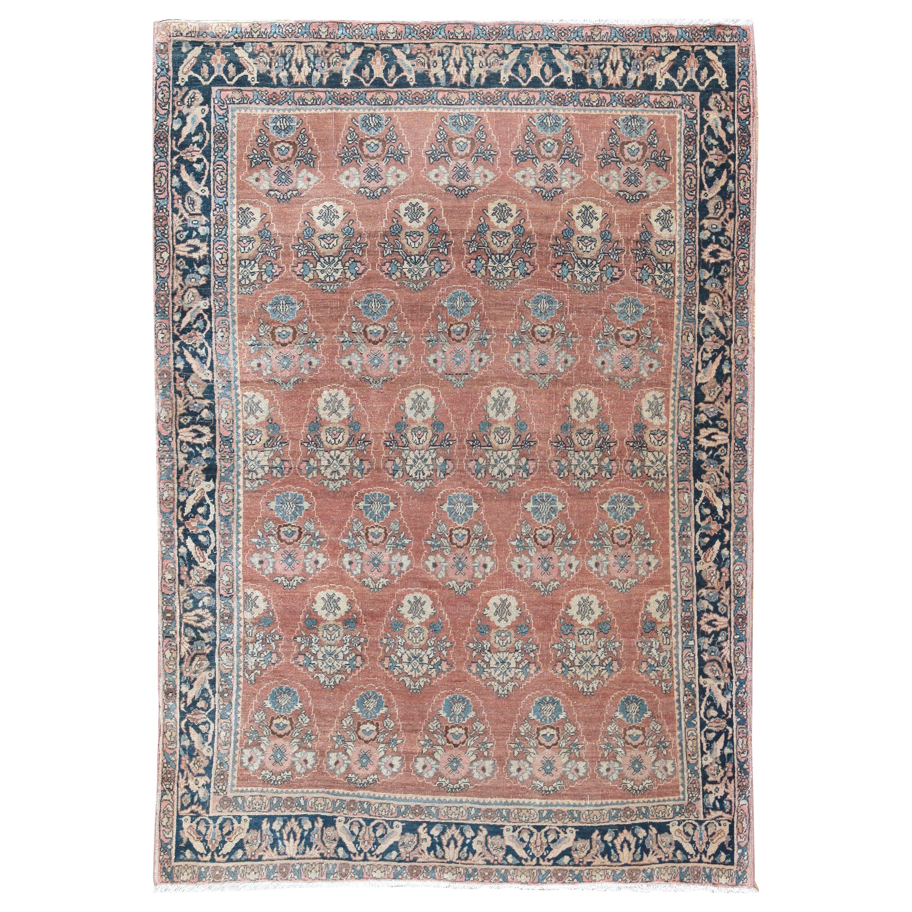 Antique Persian Bidjar Rug Carpet, circa 1900  3'7 x 5'3
