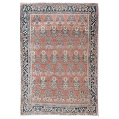 Antique Persian Bidjar Rug Carpet, circa 1900  3'7 x 5'3