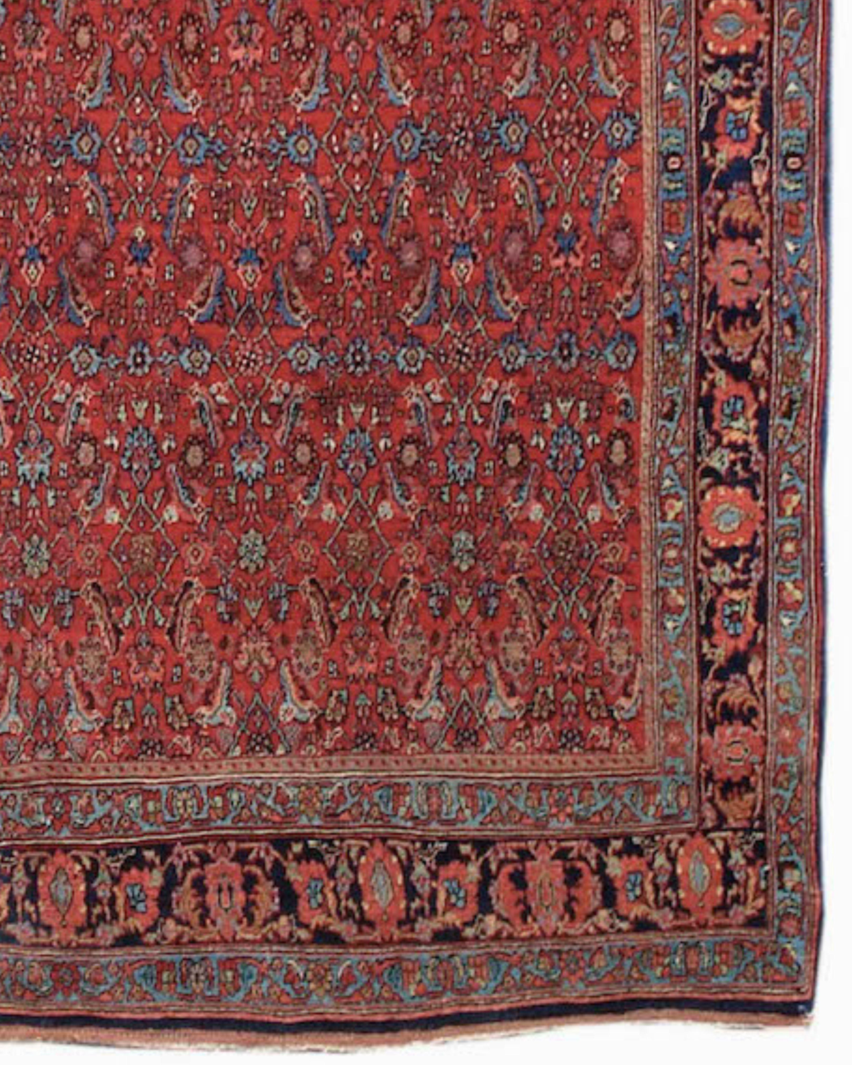 Wool Antique Persian Bidjar Rug, Early 20th Century For Sale