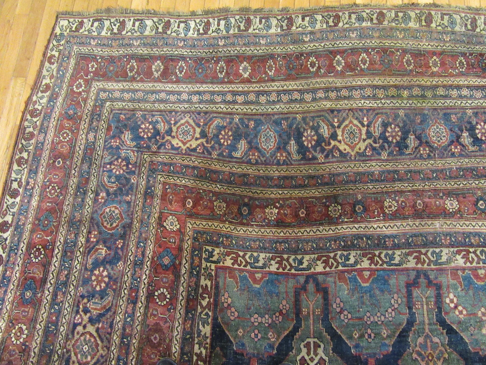 Antique Persian Bidjar Rug For Sale 1