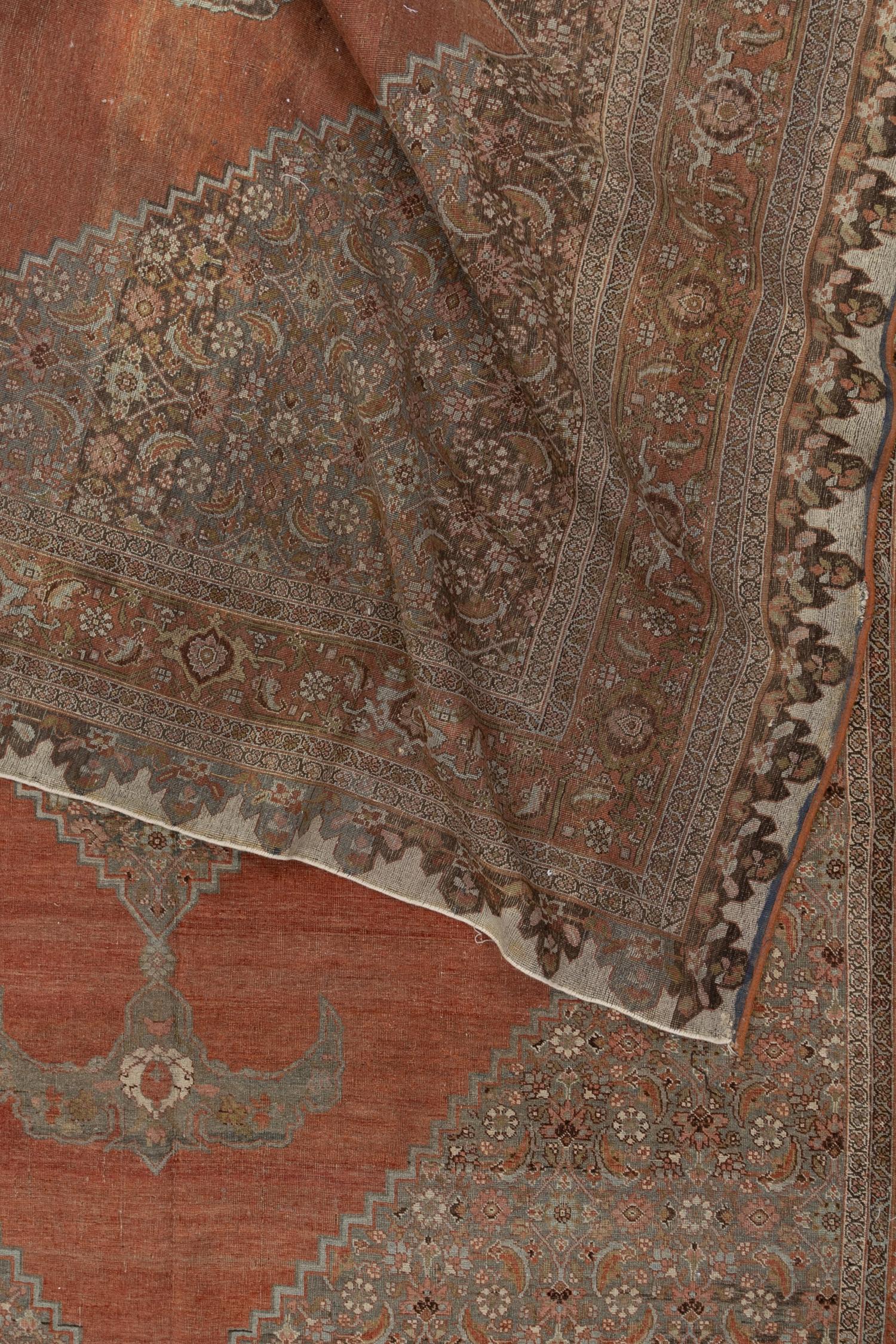 Circa: 1920.
Material: wool on cotton.
Wear Notes: 1

Wear Guide:
Vintage and antique rugs are by nature, pre-loved and may show evidence of their past. There are varying degrees of wear to vintage rugs; some show very little and some show a