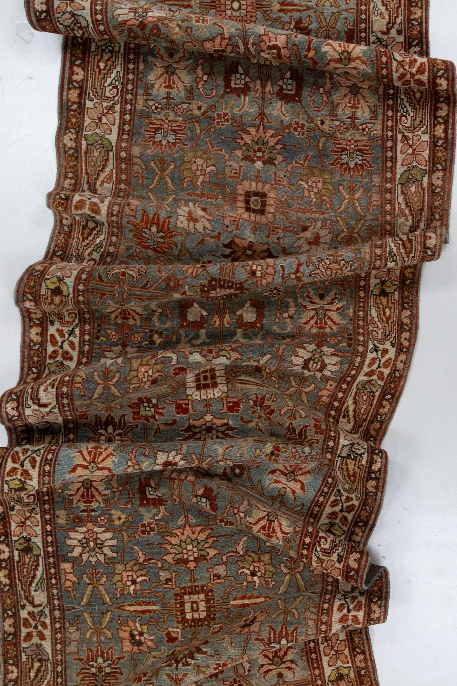 Hand-Knotted Antique Persian Bidjar Rug For Sale