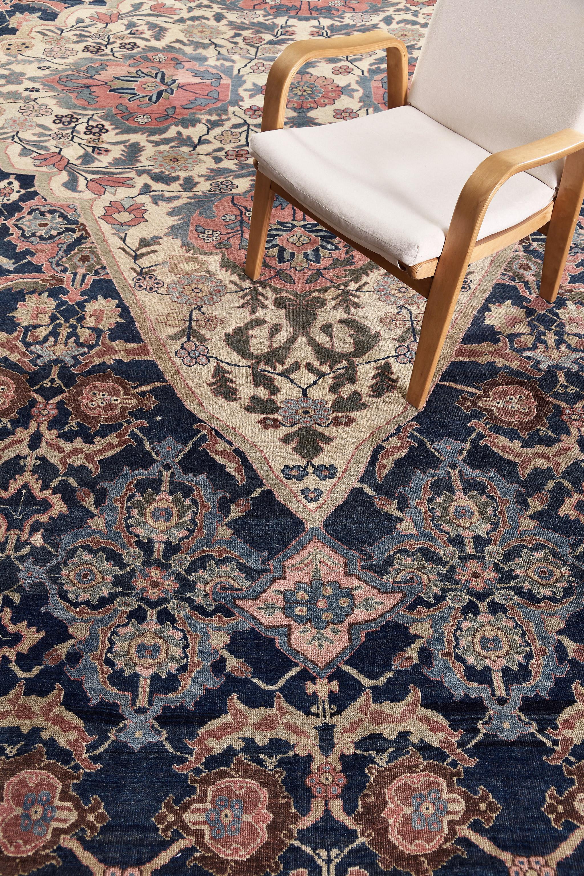 Antiker persischer Bidjar-Teppich im Zustand „Gut“ im Angebot in WEST HOLLYWOOD, CA
