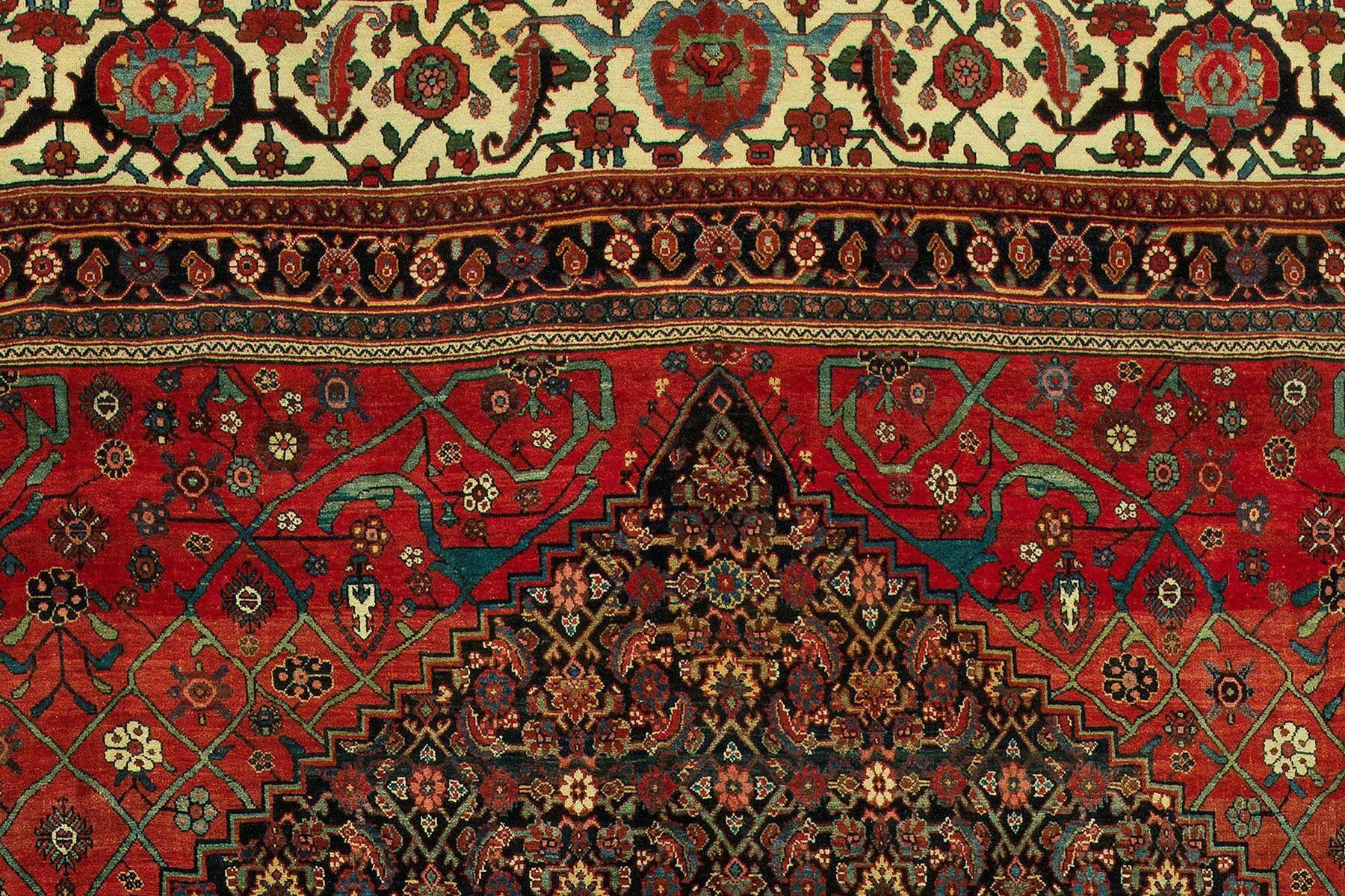 Hand-Woven Antique Persian Bidjar Rug For Sale