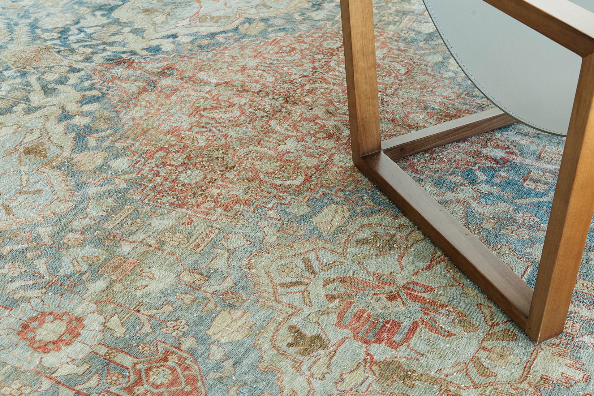 Antiker persischer Bidjar-Teppich im Angebot 2