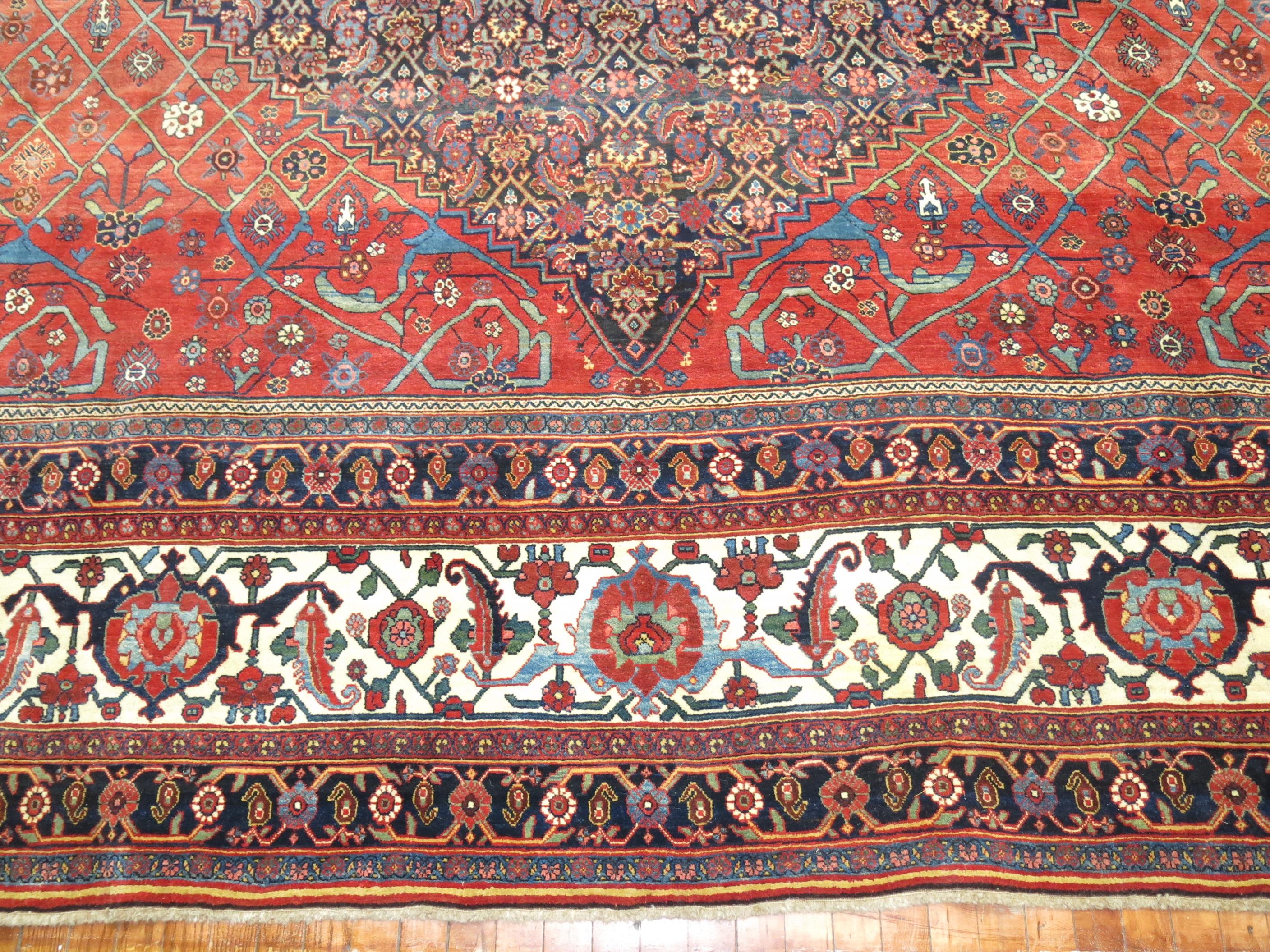 Antique Persian Bidjar Rug For Sale 1