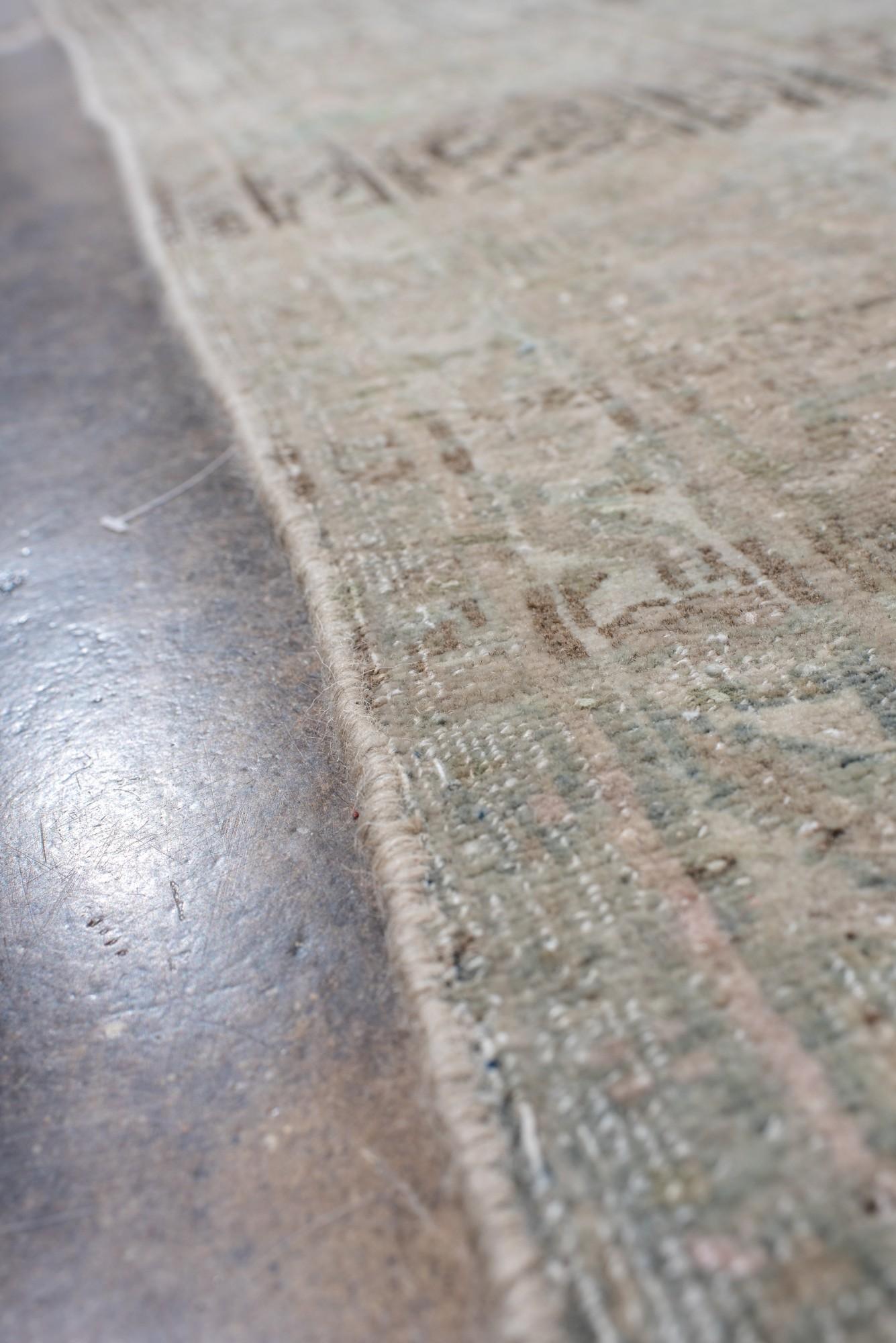 Antique Persian Bidjar Rug in Faded Earth and Sky Tones For Sale 1