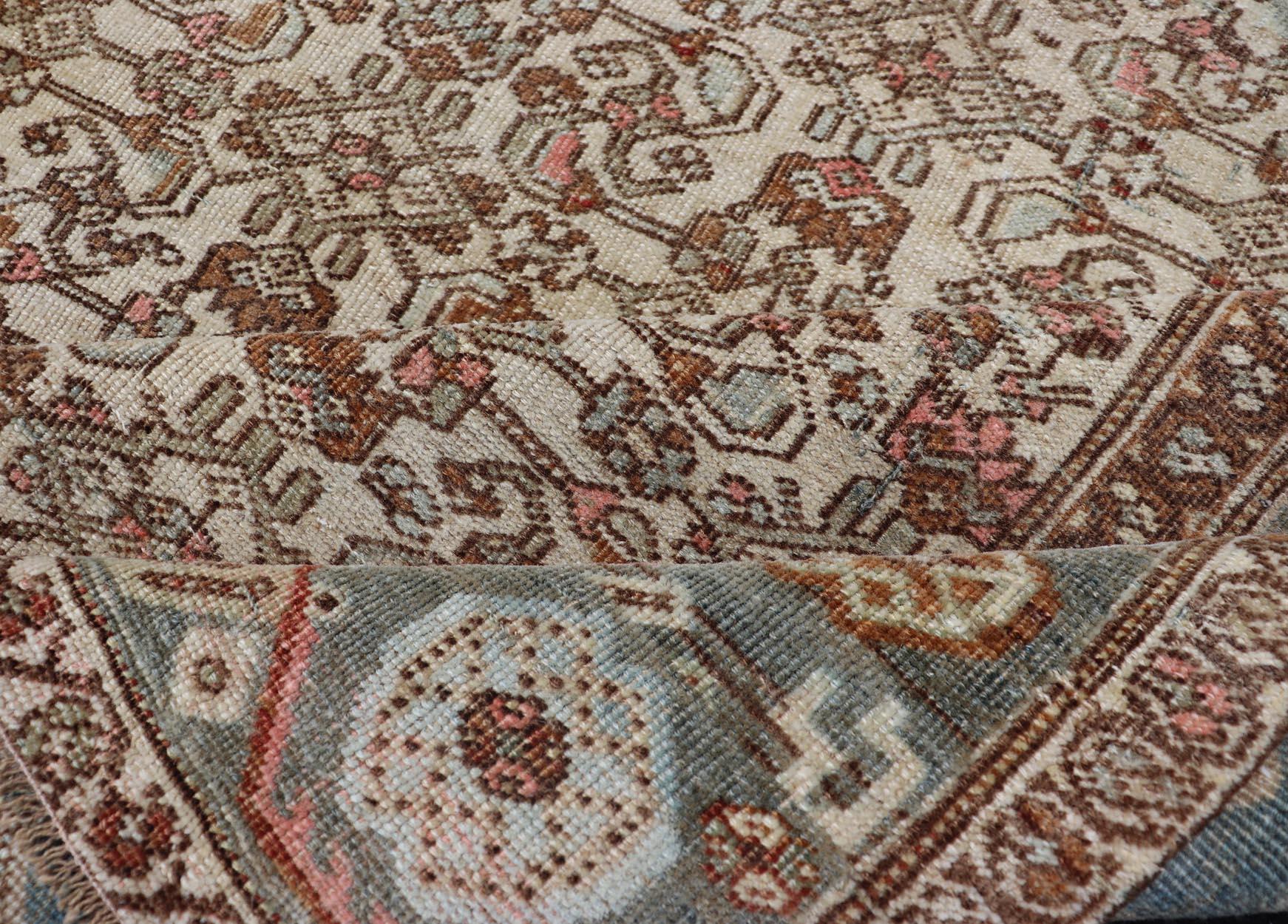 Antiker persischer Bidjar-Teppich mit dichtem All-Over-Herati-Muster  4'3 x 6'5 im Angebot 4