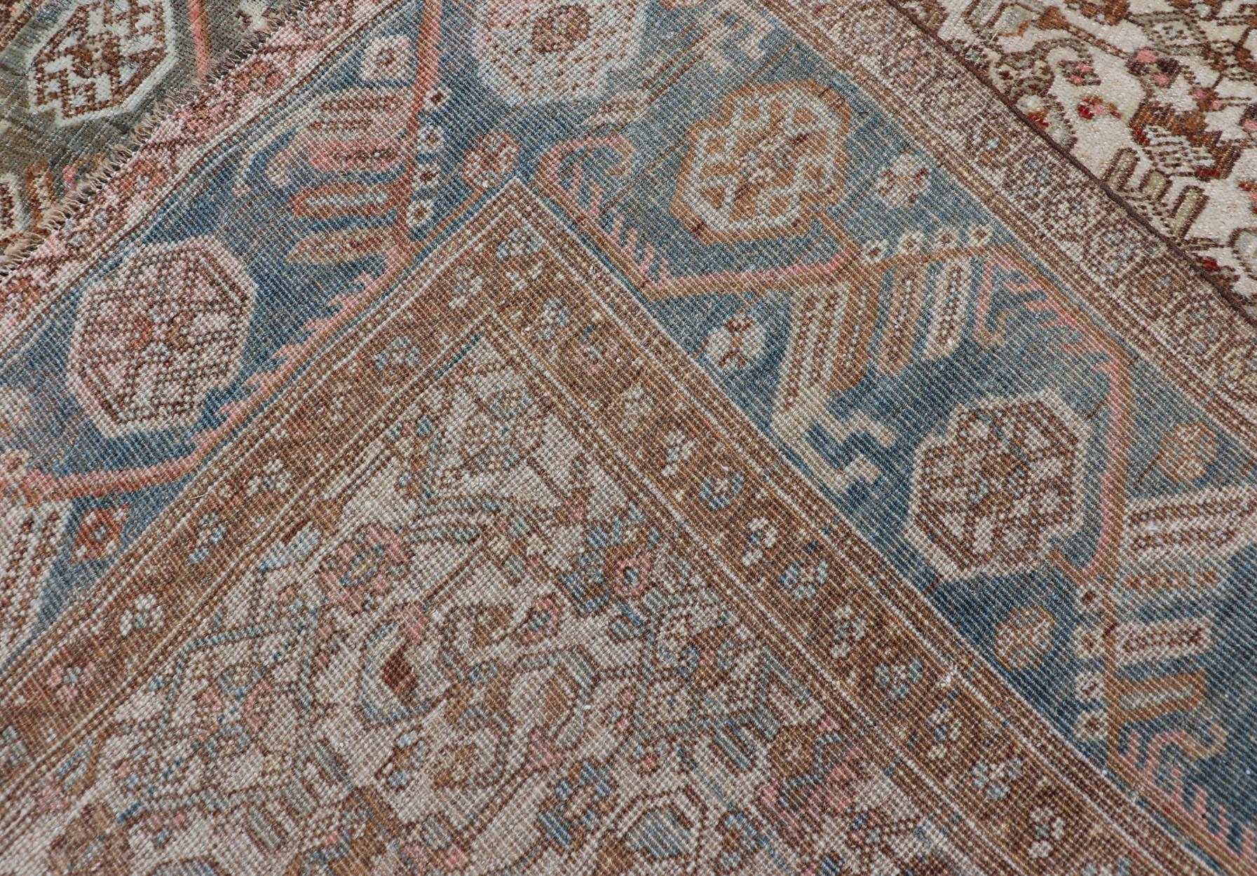 Antiker persischer Bidjar-Teppich mit dichtem All-Over-Herati-Muster  4'3 x 6'5 im Angebot 5