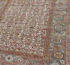 Antique Persian Bidjar Rug with Dense All-Over Herati Design  4'3 x 6'5