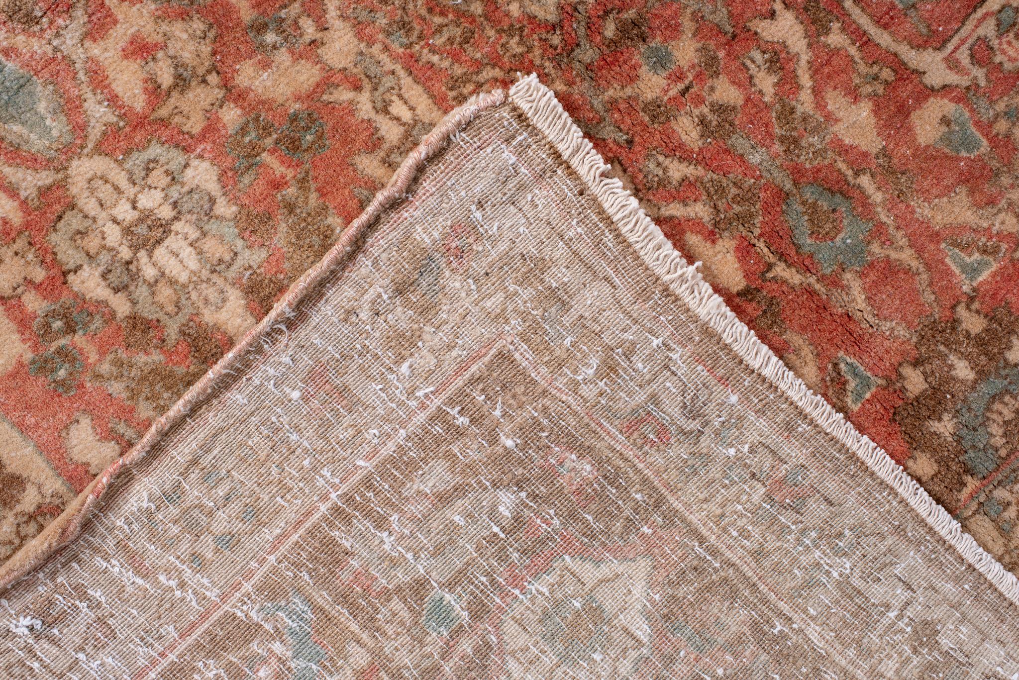 Tabriz Antique Persian Bidjar Rug with Geometric Floral Design in Deep, Rich Colors For Sale