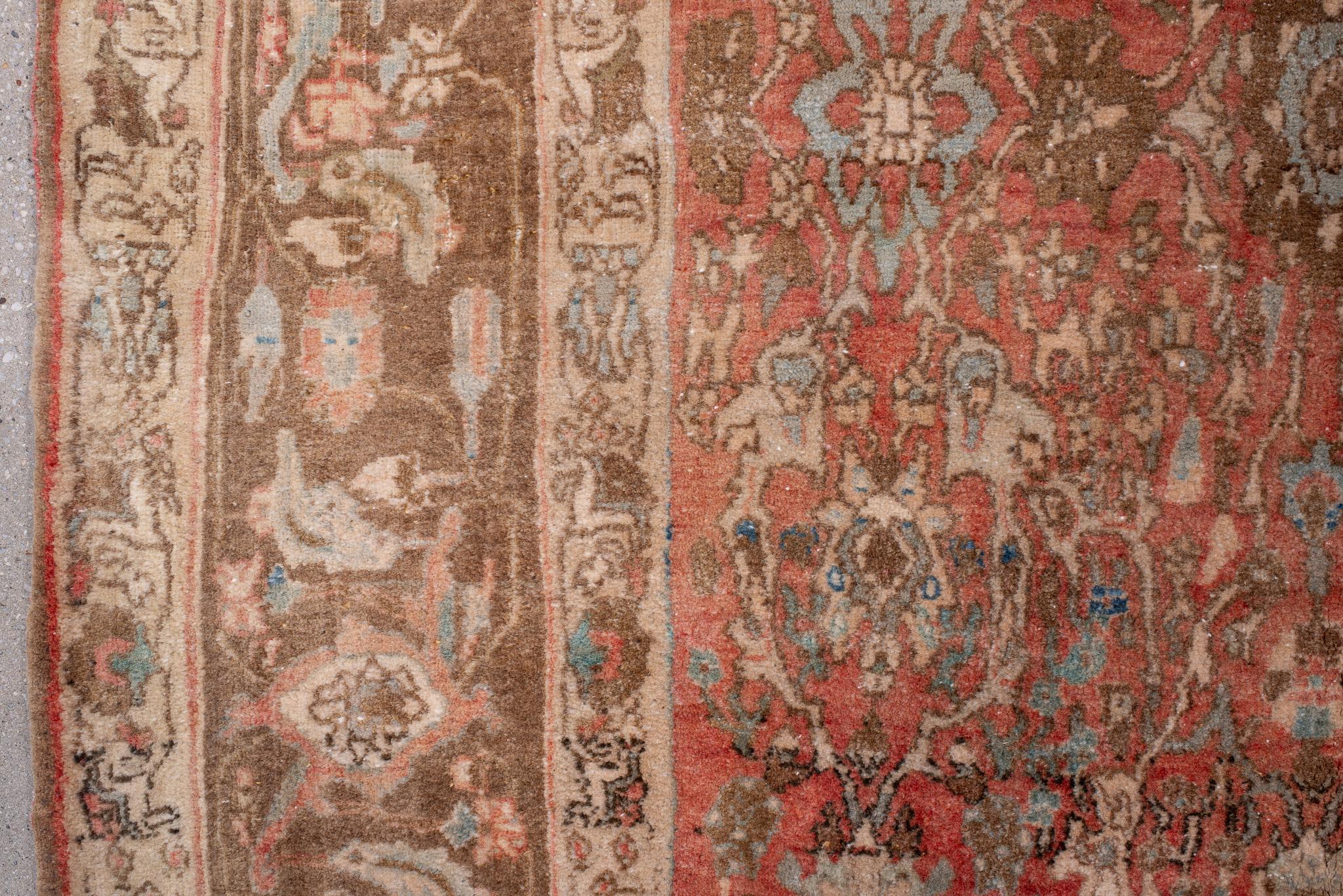 Antique Persian Bidjar Rug with Geometric Floral Design in Deep, Rich Colors In Excellent Condition For Sale In New York, NY