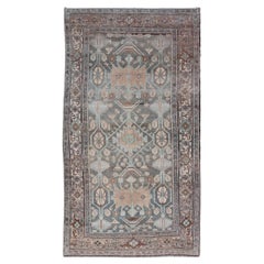 Antique Persian Bidjar Rug with Rich Tones and Intricate Patterns 4'5" X8'6"