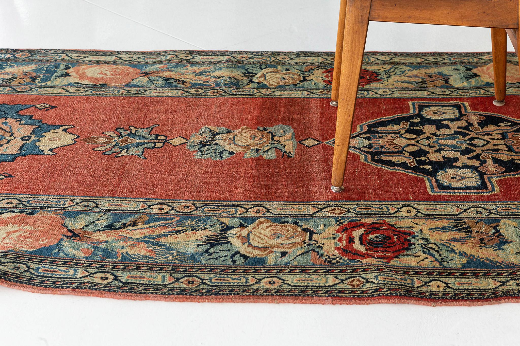 Antique Persian Bidjar Runner 55159 In Good Condition For Sale In WEST HOLLYWOOD, CA