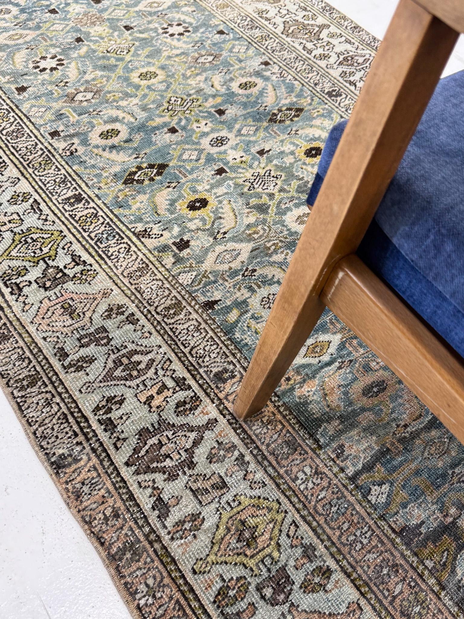Antique Persian Bidjar Runner In Good Condition For Sale In WEST HOLLYWOOD, CA