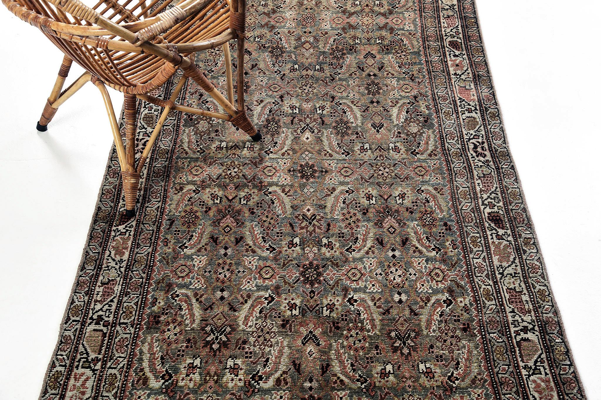 Early 20th Century Antique Persian Bidjar Runner For Sale