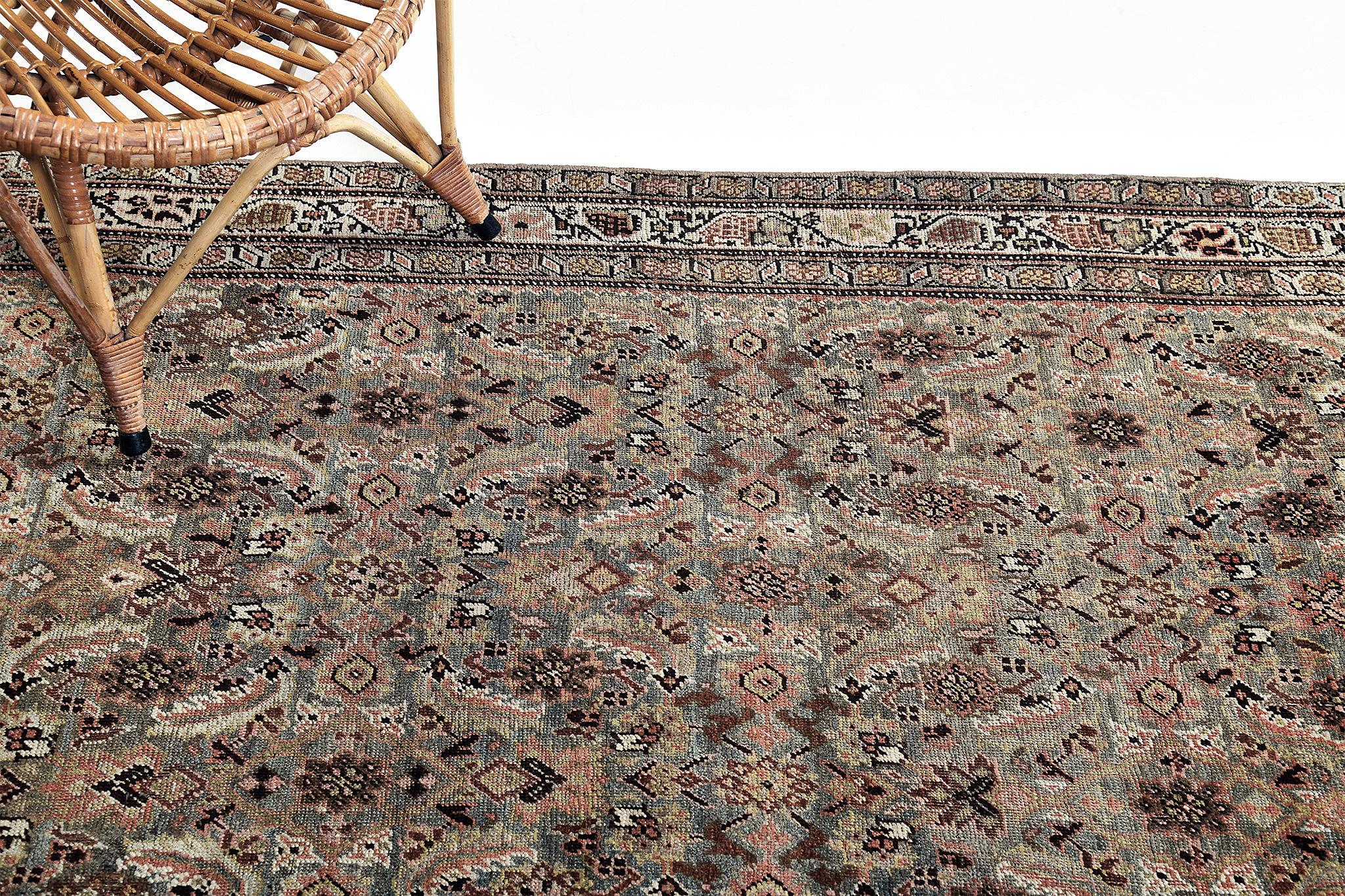 Wool Antique Persian Bidjar Runner For Sale