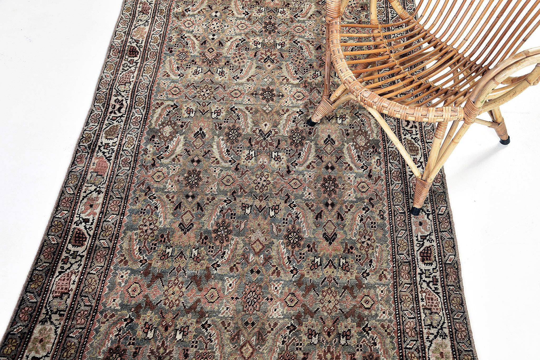 Antique Persian Bidjar Runner For Sale 1