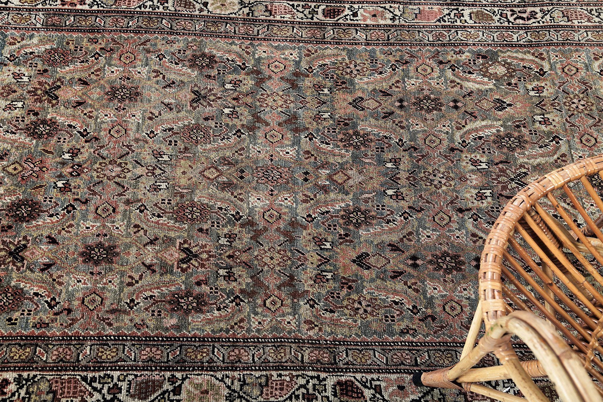 Antique Persian Bidjar Runner For Sale 2