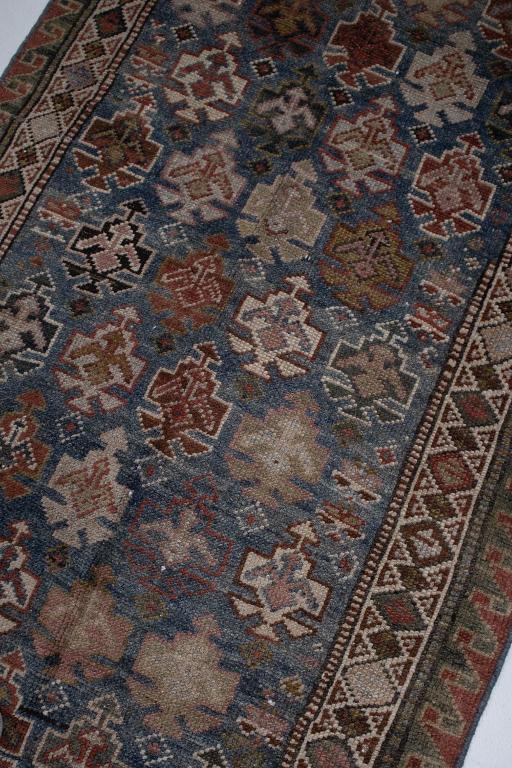 Antique Persian Bidjar Runner Rug In Good Condition In West Palm Beach, FL