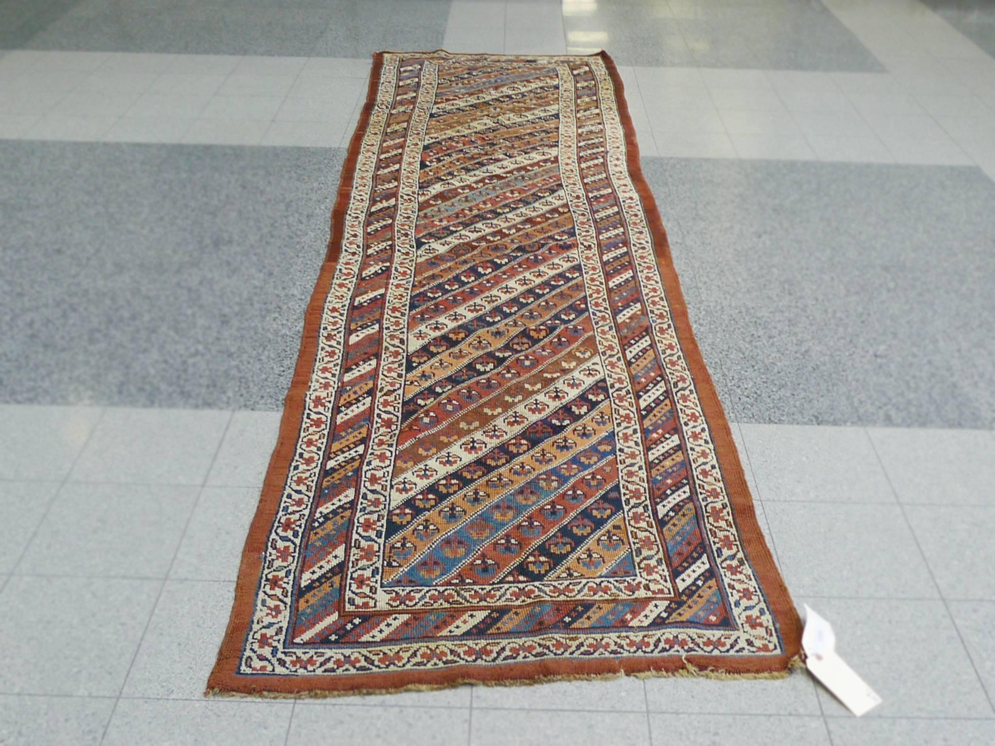 Asian Antique Persian Bidjar Runner Rug