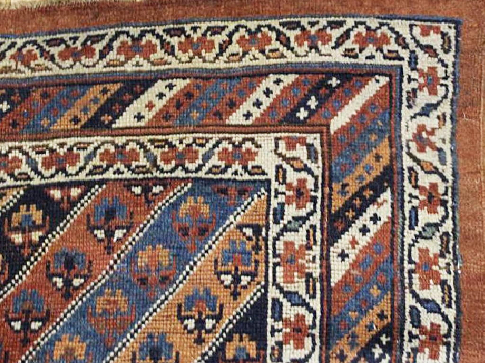 Wool Antique Persian Bidjar Runner Rug