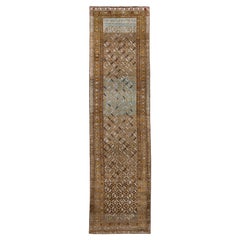 Antique Persian Bidjar Runner with Allover Herati Pattern