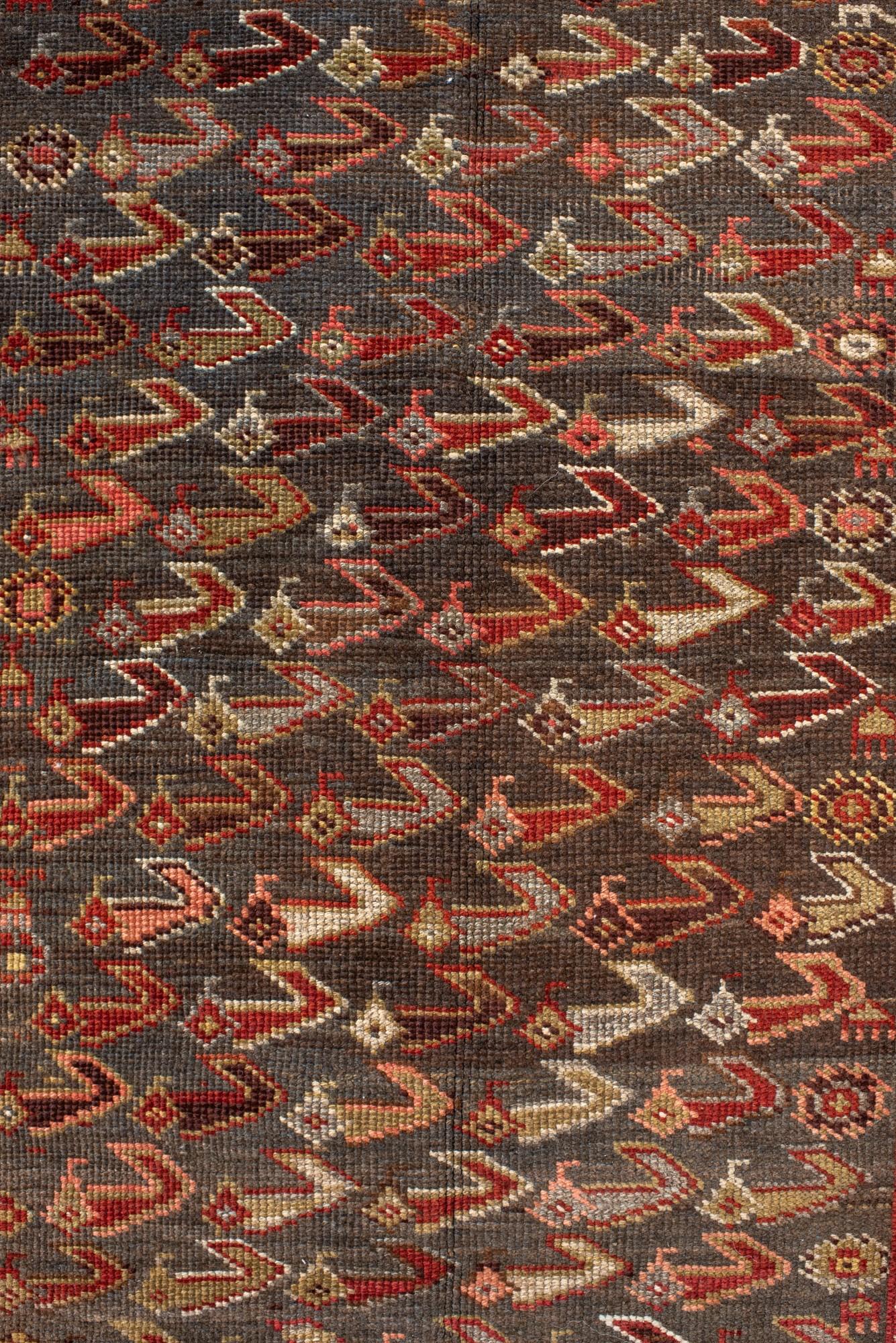 Antique Persian Bidjar Runner with Herati-Inspired Allover Motif In Good Condition For Sale In New York, NY